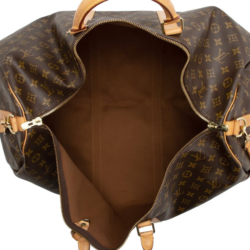 Louis Vuitton Vintage Monogram Canvas Keepall Bandouliere 60 Duffle Bag (SHF-05Mljd) - Image 6
