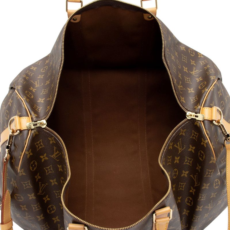 Louis Vuitton Vintage Monogram Canvas Keepall Bandouliere 60 Duffle Bag (SHF-N7uWMn) - Image 6