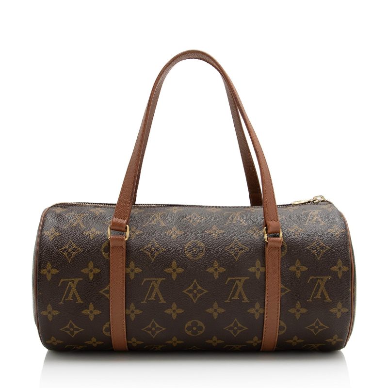Louis Vuitton Vintage Monogram Canvas Papillon 30 Satchel (SHF-22751) - Image 2
