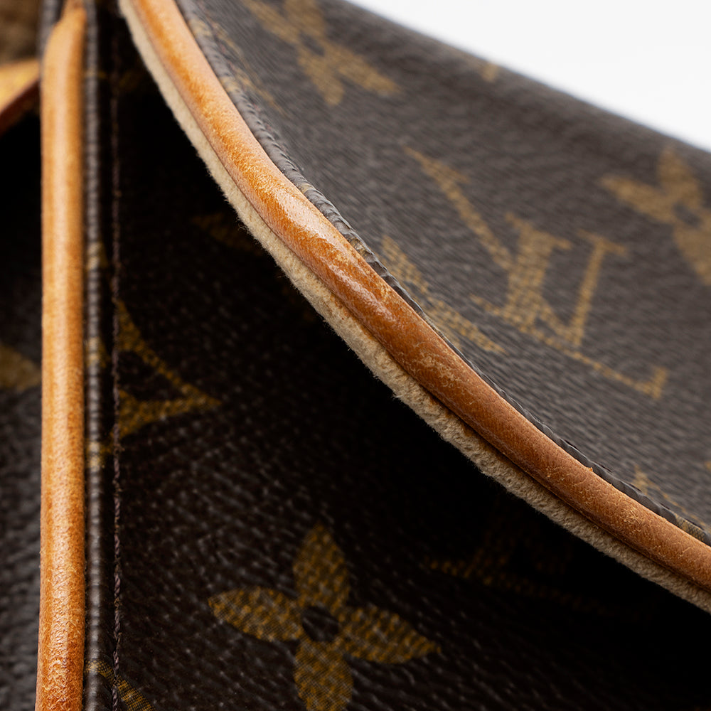 Louis Vuitton Vintage Monogram Canvas Pochette Twin GM Shoulder Bag (SHF-18399) - Image 11