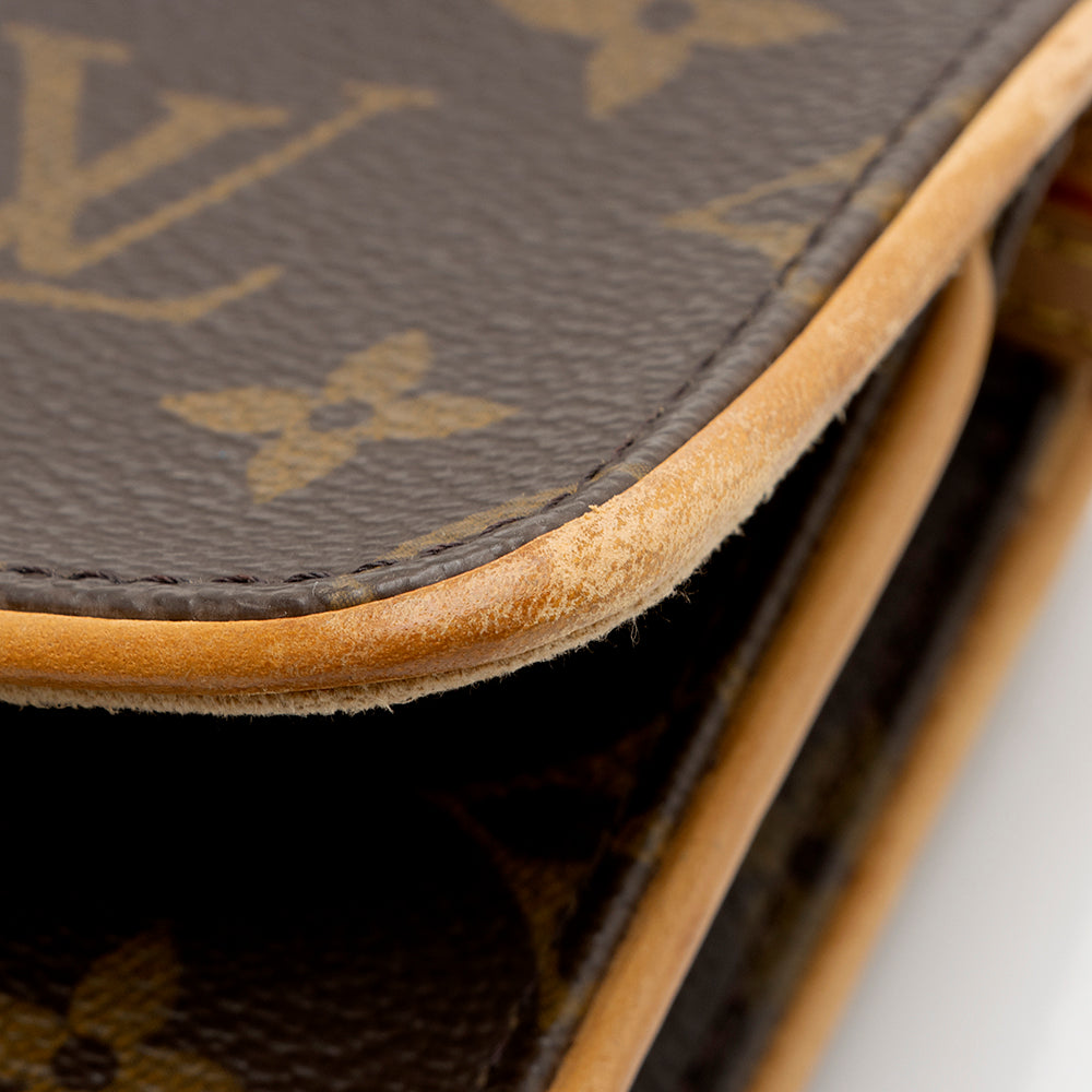 Louis Vuitton Vintage Monogram Canvas Pochette Twin GM Shoulder Bag (SHF-20314) - Image 15