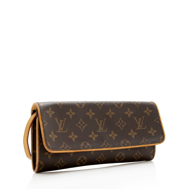 Louis Vuitton Vintage Monogram Canvas Pochette Twin GM Shoulder Bag (SHF-20314)