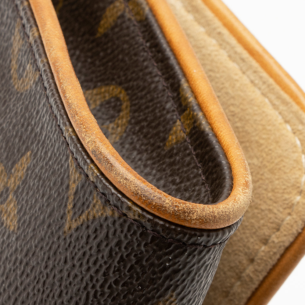 Louis Vuitton Vintage Monogram Canvas Pochette Twin GM Shoulder Bag (SHF-20795) - Image 15