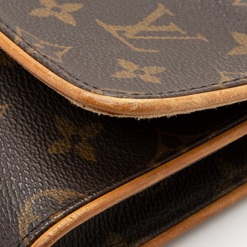 Louis Vuitton Vintage Monogram Canvas Pochette Twin GM Shoulder Bag (SHF-20795) - Image 16