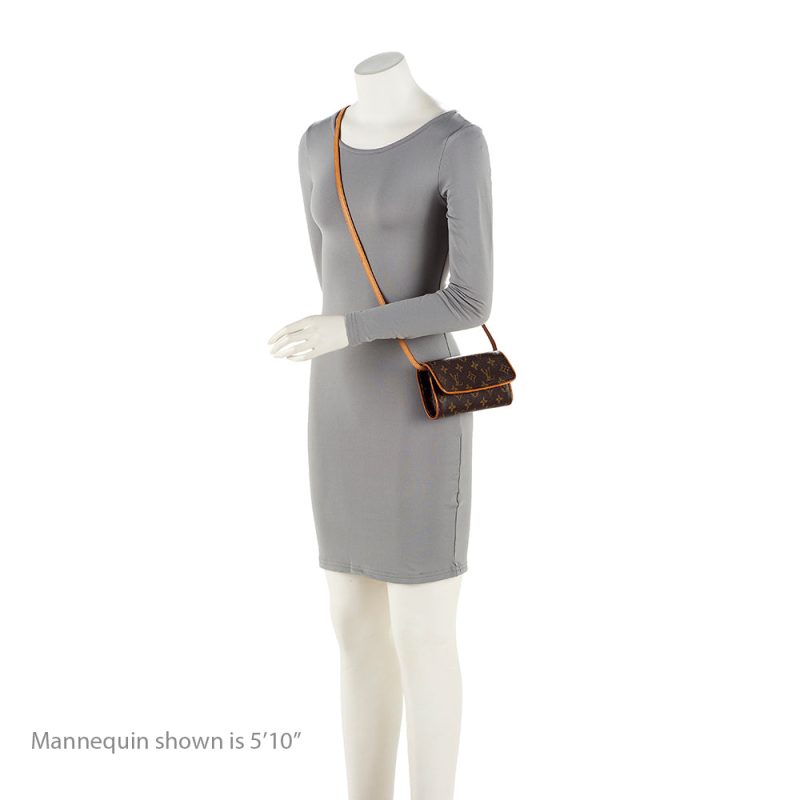 Louis Vuitton Vintage Monogram Canvas Pochette Twin GM Shoulder Bag (SHF-to1955) - Image 4