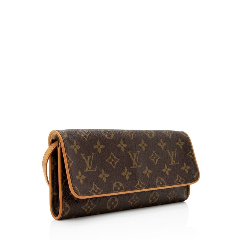 Louis Vuitton Vintage Monogram Canvas Pochette Twin GM Shoulder Bag (SHF-to1955)