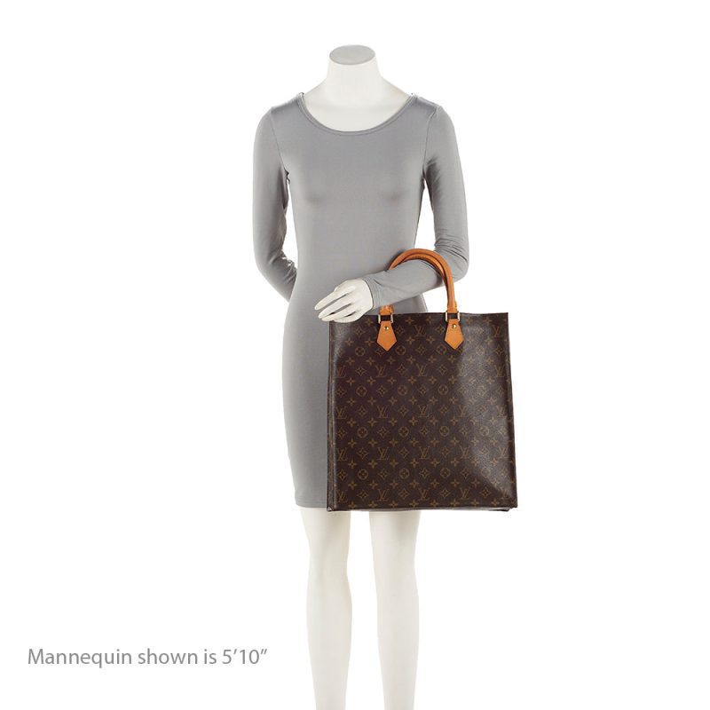 Louis Vuitton Vintage Monogram Canvas Sac Plat Tote (SHF-20209) - Image 4