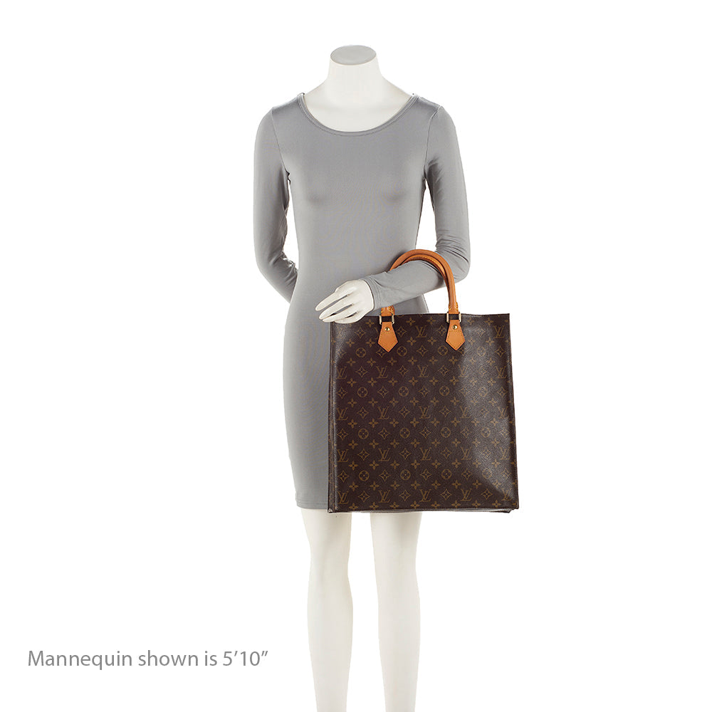 Louis Vuitton Vintage Monogram Canvas Sac Plat Tote (SHF-20209) - Image 4