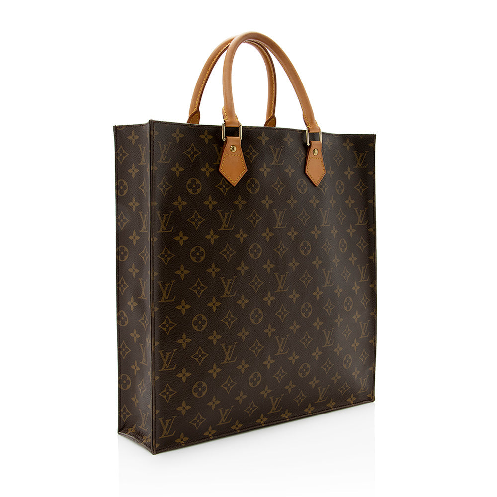 Louis Vuitton Vintage Monogram Canvas Sac Plat Tote (SHF-20209)