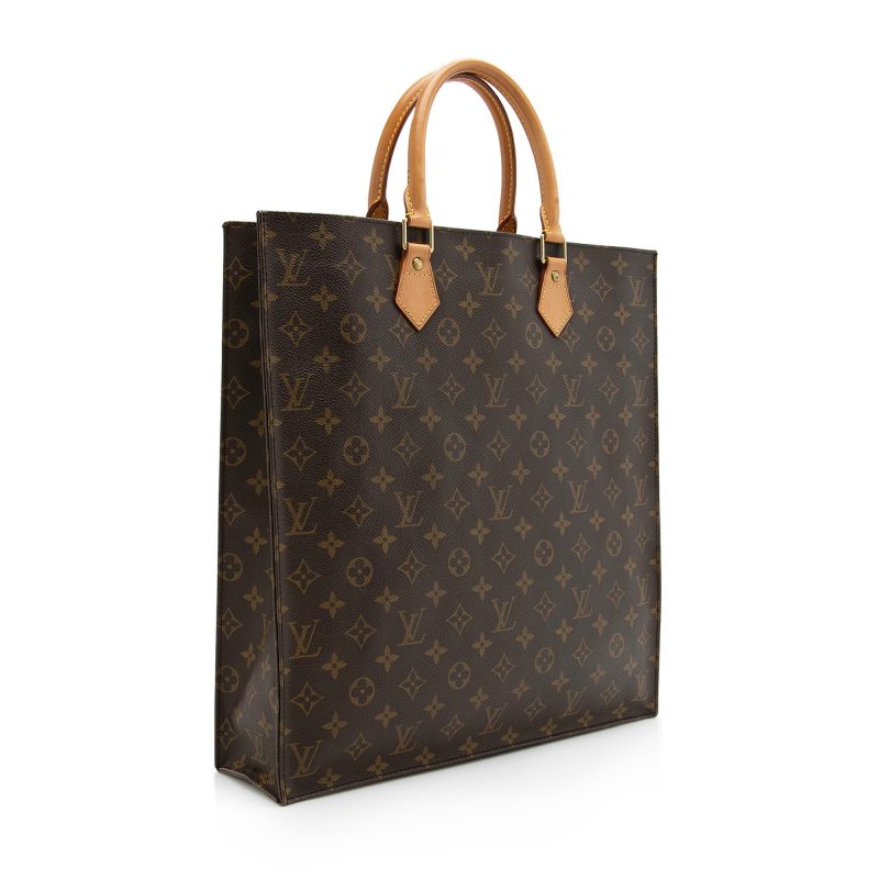 Louis Vuitton Vintage Monogram Canvas Sac Plat Tote (SHF-22683)