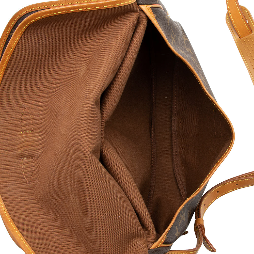 Louis Vuitton Vintage Monogram Canvas Saumur 30 Messenger Bag (SHF-14248) - Image 6