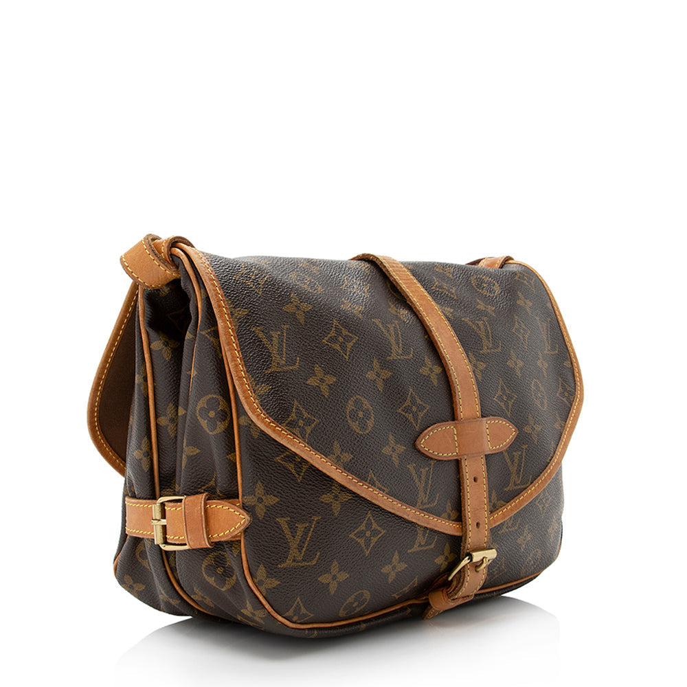 Louis Vuitton Vintage Monogram Canvas Saumur 30 Messenger Bag (SHF-21014)