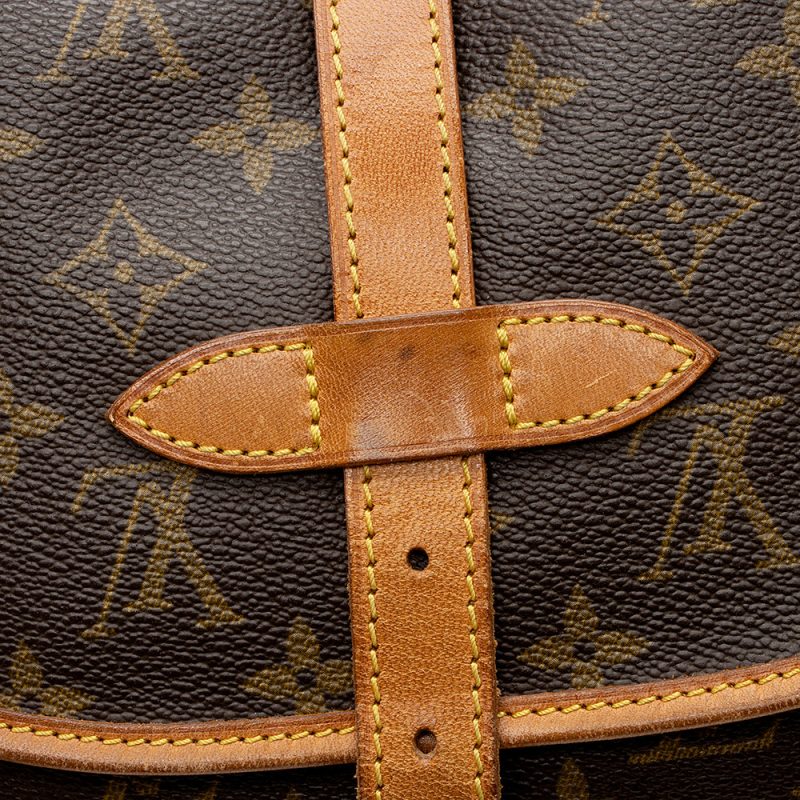 Louis Vuitton Vintage Monogram Canvas Saumur 30 Messenger Bag (SHF-20797) - Image 16