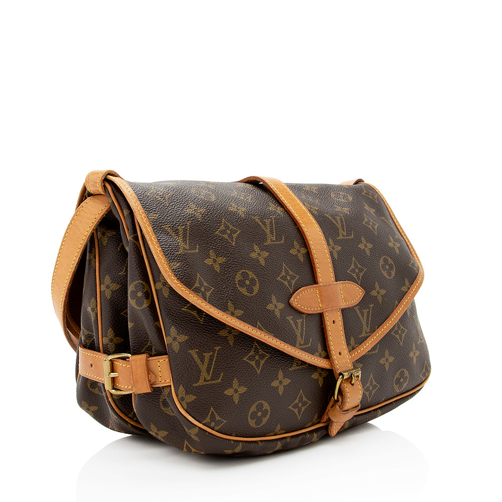 Louis Vuitton Vintage Monogram Canvas Saumur 30 Messenger Bag (SHF-21277)