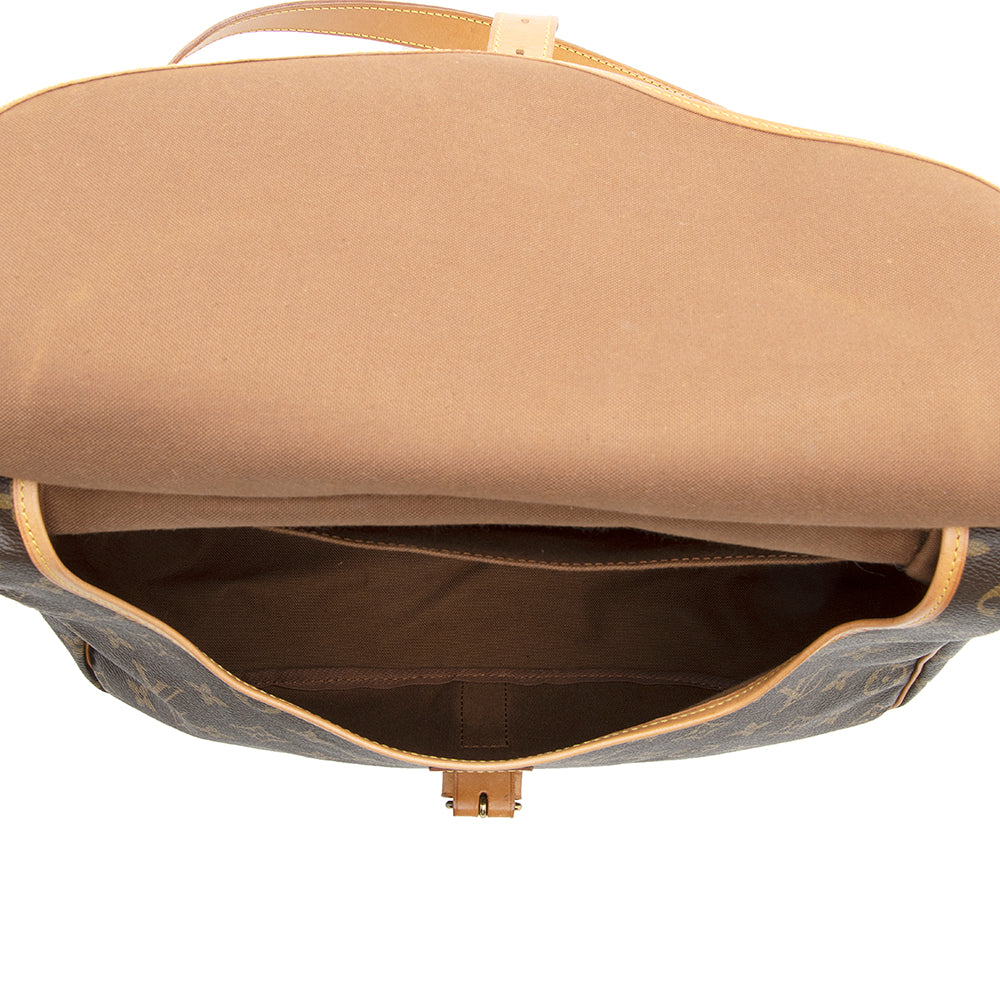 Louis Vuitton Vintage Monogram Canvas Saumur 35 Messenger Bag (SHF-186182) - Image 6