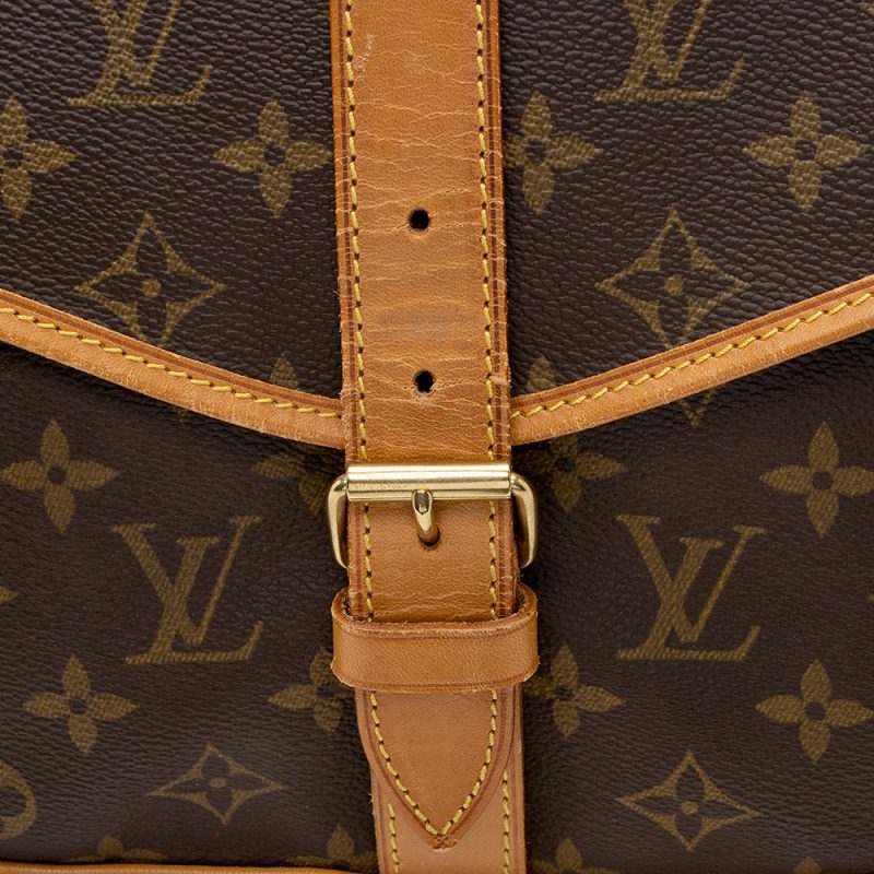 Louis Vuitton Vintage Monogram Canvas Saumur 35 Messenger Bag (SHF-20845) - Image 9