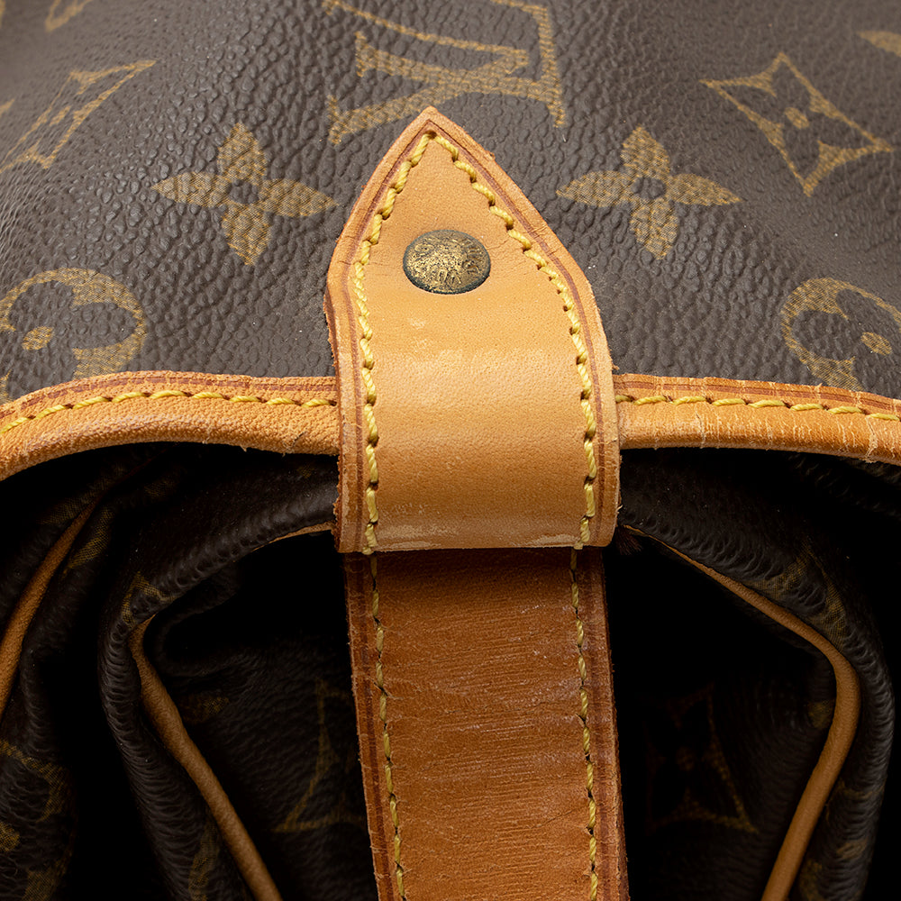 Louis Vuitton Vintage Monogram Canvas Saumur 35 Messenger Bag (SHF-20845) - Image 16