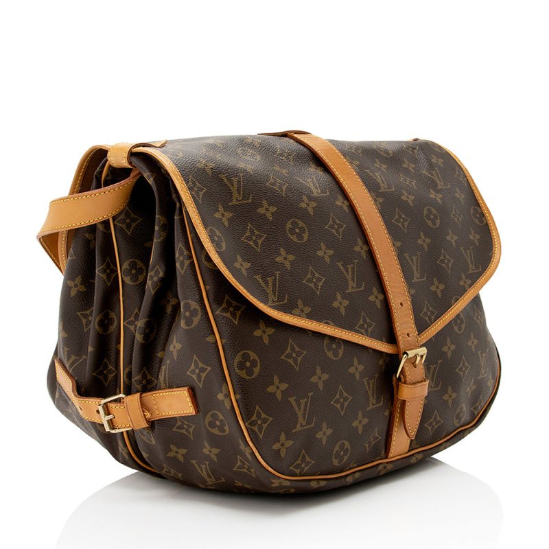 Louis Vuitton Vintage Monogram Canvas Saumur 35 Messenger Bag (SHF-20845)