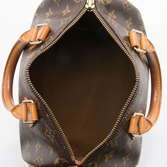 Louis Vuitton Vintage Monogram Canvas Speedy 25 Satchel (SHF-bsR58g) - Image 2