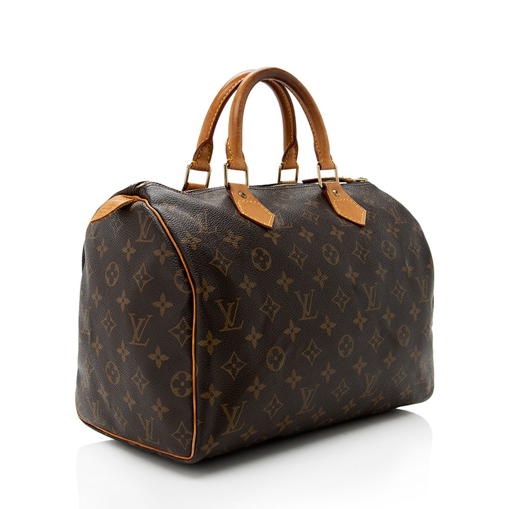 Louis Vuitton Vintage Monogram Canvas Speedy 30 Satchel (SHF-18386)