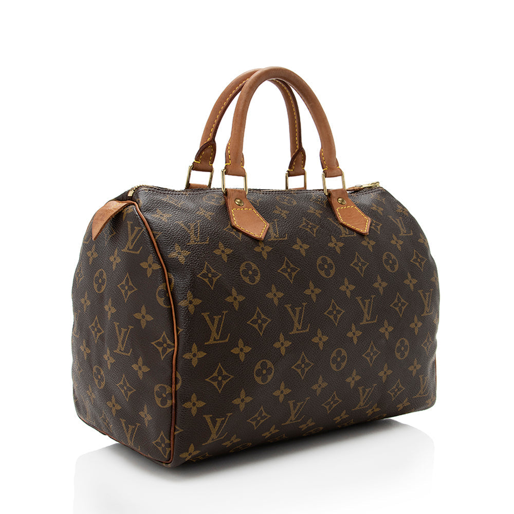 Louis Vuitton Vintage Monogram Canvas Speedy 30 Satchel (SHF-18387)
