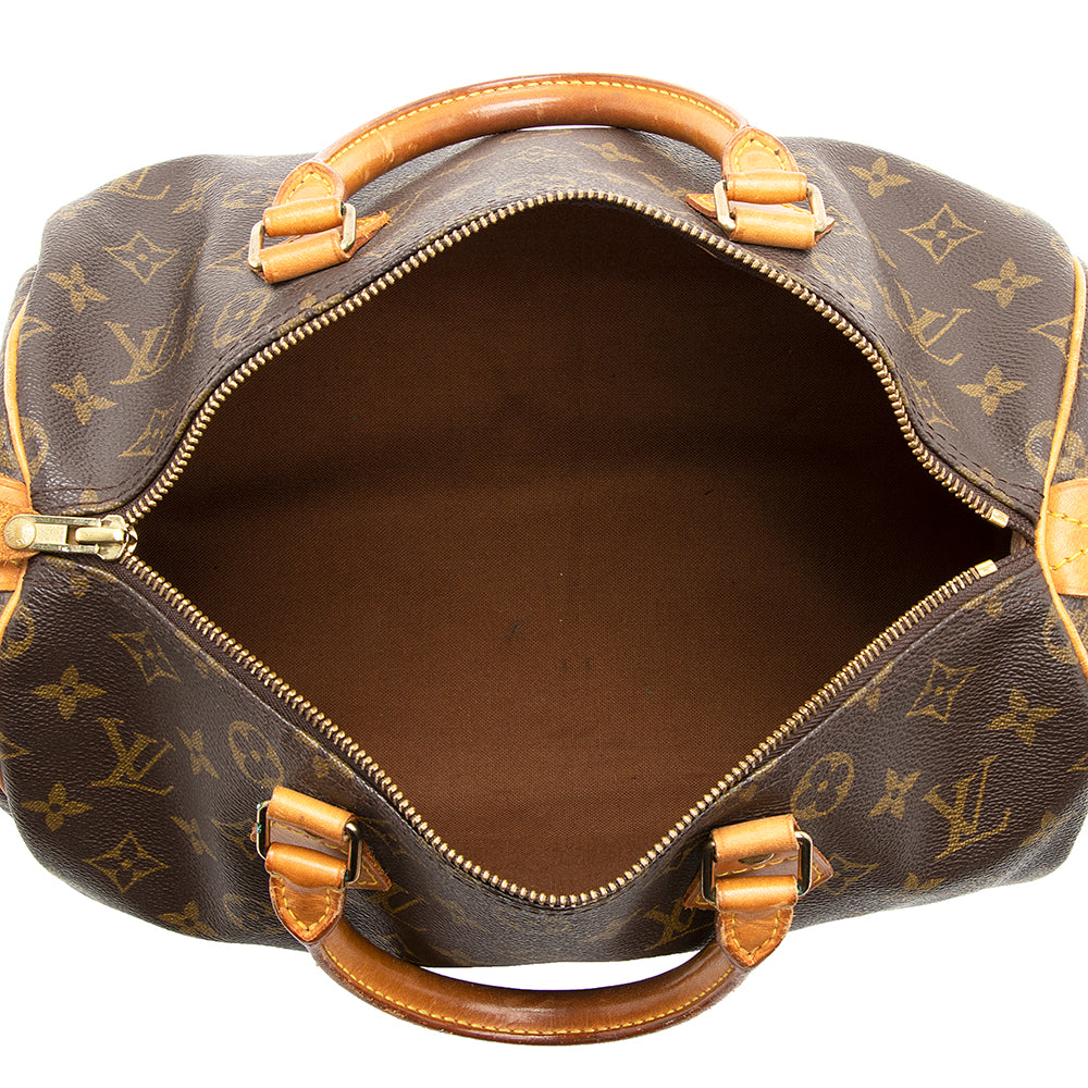 Louis Vuitton Vintage Monogram Canvas Speedy 30 Satchel - FINAL SALE (SHF-20332) - Image 6