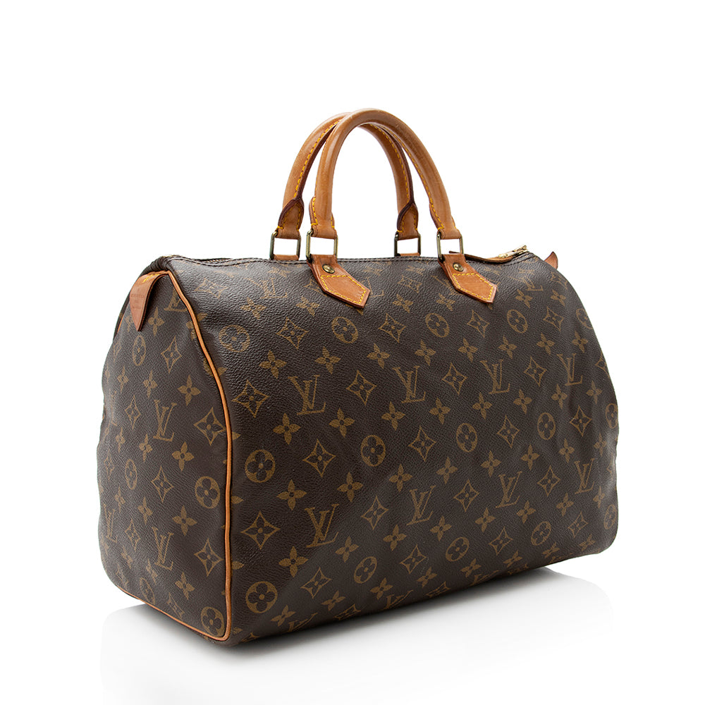 Louis Vuitton Monogram Canvas Speedy 35 Satchel (SHF-18363)
