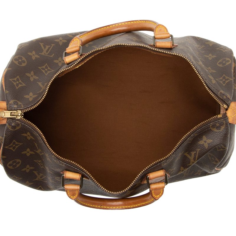 Louis Vuitton Vintage Monogram Canvas Speedy 35 Satchel (SHF-22507) - Image 6