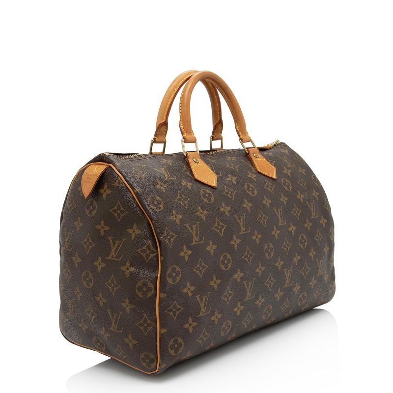 Louis Vuitton Vintage Monogram Canvas Speedy 35 Satchel (SHF-H4SBBN)