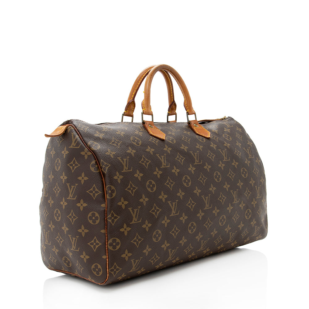 Louis Vuitton Vintage Monogram Canvas Speedy 40 Satchel (SHF-18364)