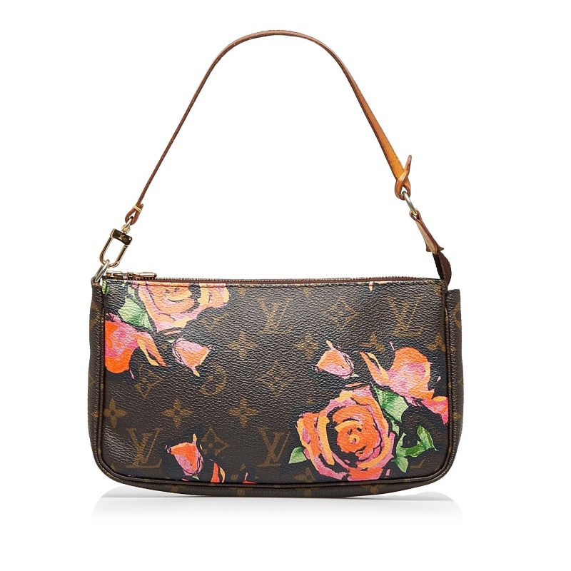 Louis Vuitton x Stephen Sprouse Monogram Roses Pochette Accessoires (SHG-PDeGfn) - Image 10