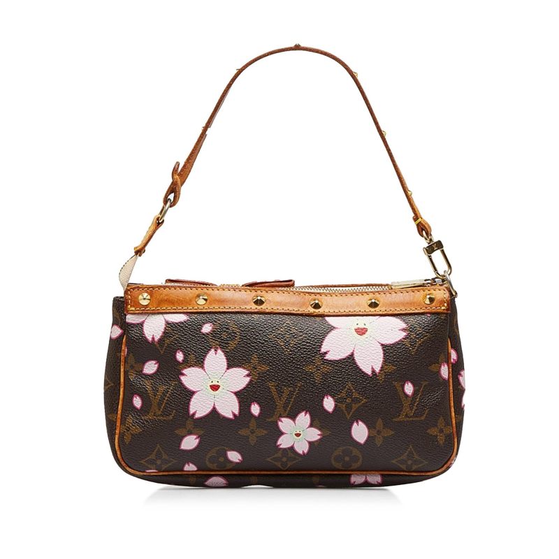 Louis Vuitton x Takashi Murakami Monogram Cherry Blossom Pochette Accessoires (SHG-RrgtNO) - Image 2