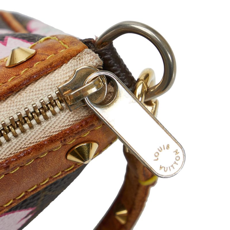 Louis Vuitton x Takashi Murakami Monogram Cherry Blossom Pochette Accessoires (SHG-RrgtNO) - Image 8