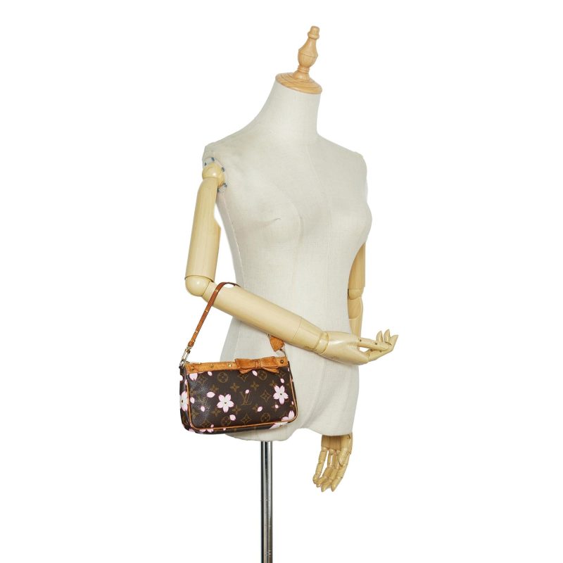 Louis Vuitton x Takashi Murakami Monogram Cherry Blossom Pochette Accessoires (SHG-RrgtNO) - Image 4