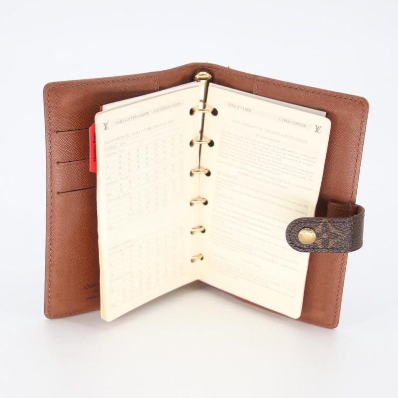 Louis Vuitton Monogram Coated Canvas Ring Agenda Planner Book Cover LV-1118P-0020 - Image 4