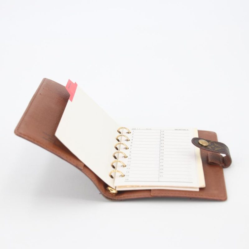 Louis Vuitton Monogram Coated Canvas Ring Agenda Planner Book Cover LV-1118P-0020 - Image 7