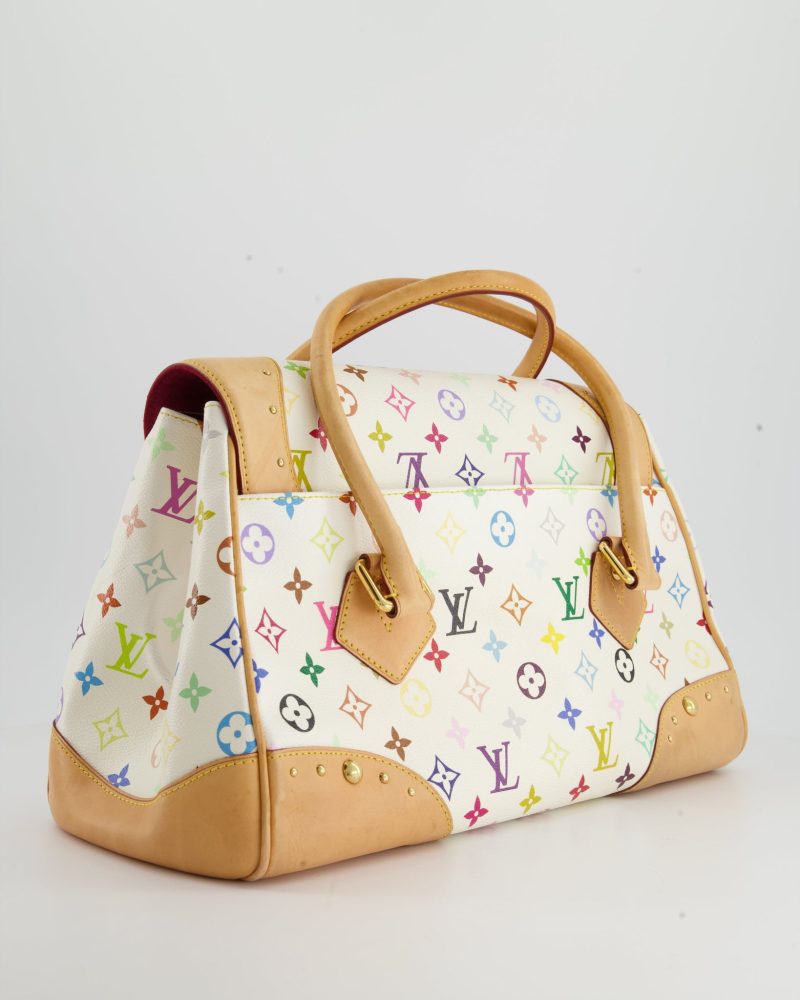 Louis Vuitton Monogram Multicolour Murakami Beverly GM Bag with Gold Hardware - Image 7