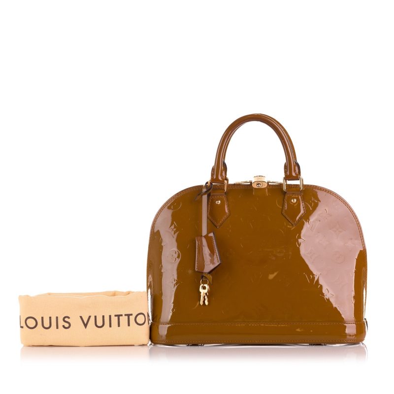 Louis Vuitton Alma PM Brown Monogram Vernis - Image 13