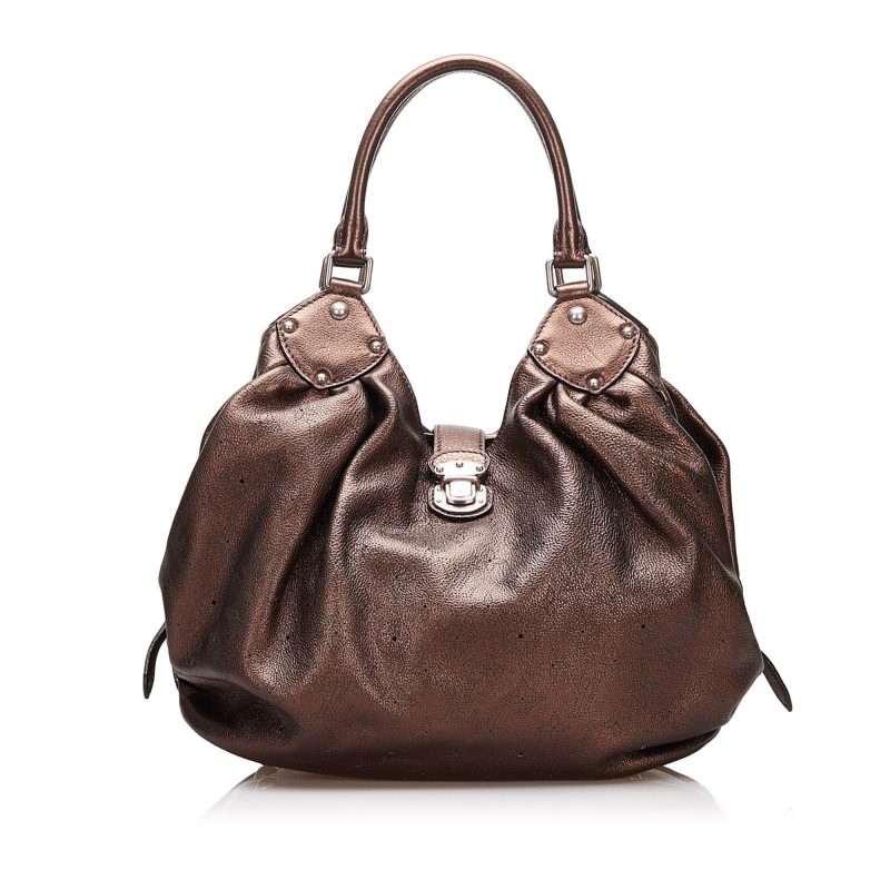 Louis Vuitton Mahina Hobo Bag Metallic Brown - Image 8