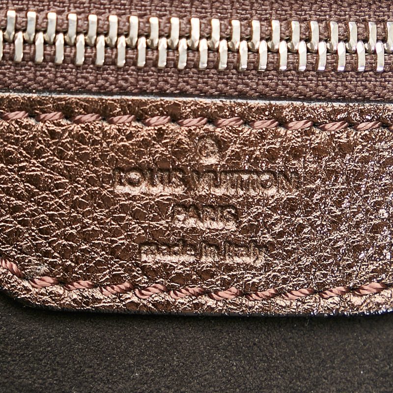 Louis Vuitton Mahina Hobo Bag Metallic Brown - Image 5