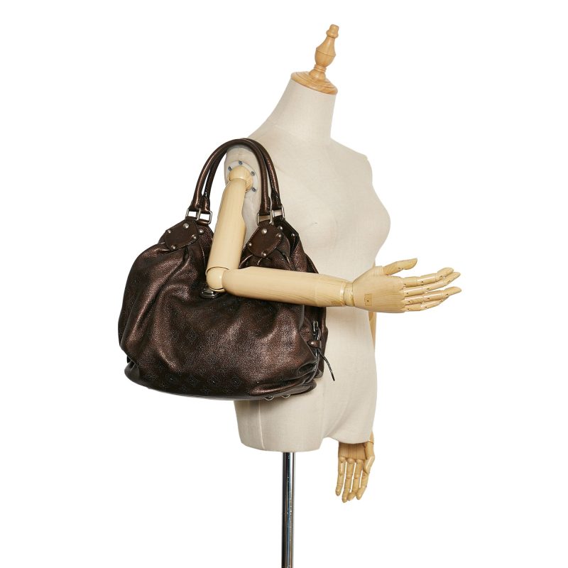Louis Vuitton Mahina Hobo Bag Metallic Brown - Image 7