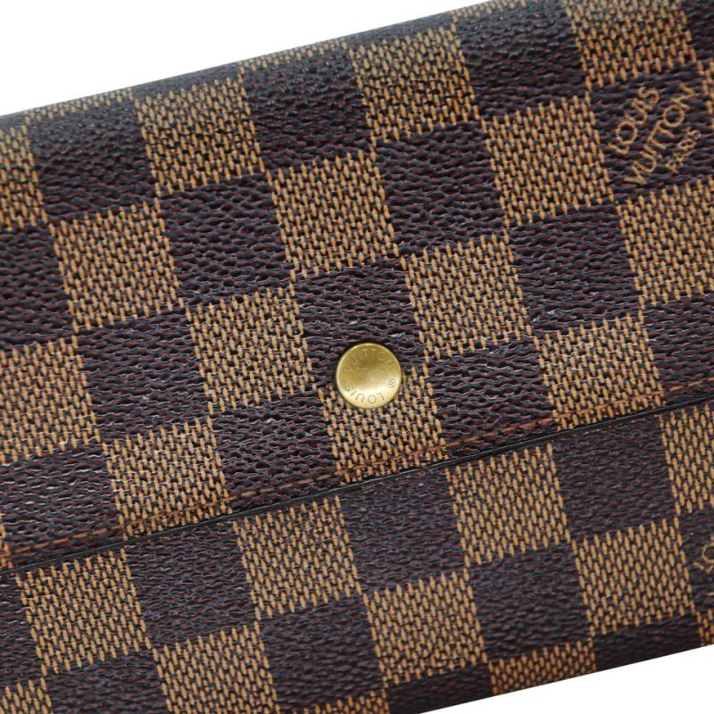 Louis Vuitton Damier Ebene Canvas Sarah Travel Wallet LV-0402N-0105 - Image 3