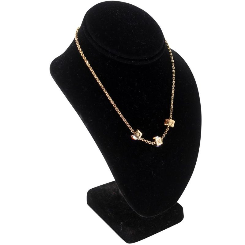 Louis Vuitton Lv Monogram Gold The Gamble Crystal Necklace LV-0814N-0004 - Image 3