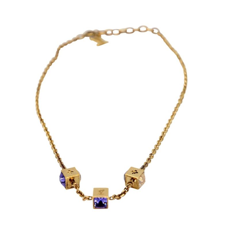 Louis Vuitton Lv Monogram Gold The Gamble Crystal Necklace LV-0814N-0004 - Image 5