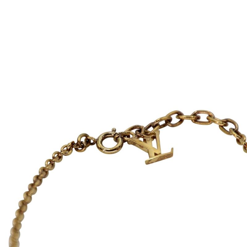 Louis Vuitton Lv Monogram Gold The Gamble Crystal Necklace LV-0814N-0004 - Image 7