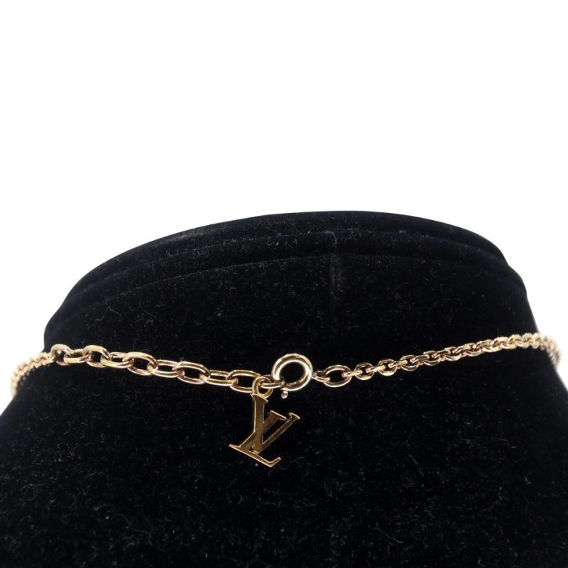 Louis Vuitton Lv Monogram Gold The Gamble Crystal Necklace LV-0814N-0004 - Image 8