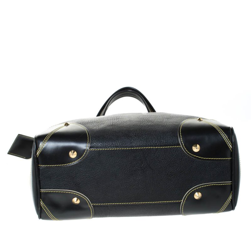 Louis Vuitton Black Suhali Leather Le Majestueux Bag - Image 6