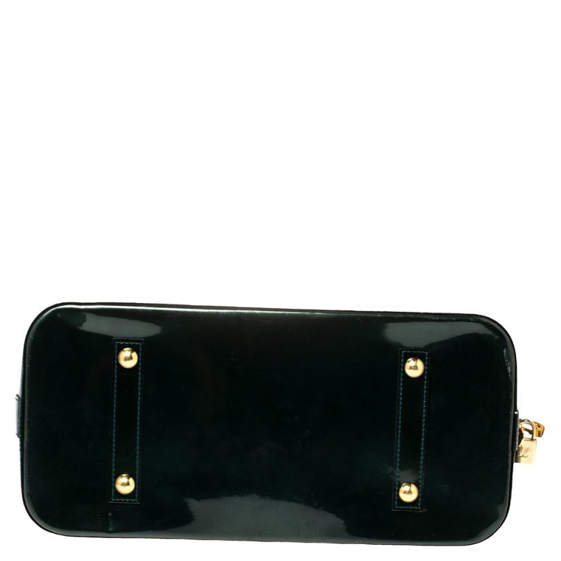 Louis Vuitton Bleu Nuit Monogram Vernis Alma GM Bag - Image 7