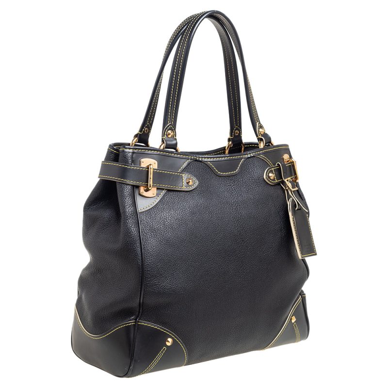 Louis Vuitton Black Suhali Leather Le Majestueux Tote - Image 3