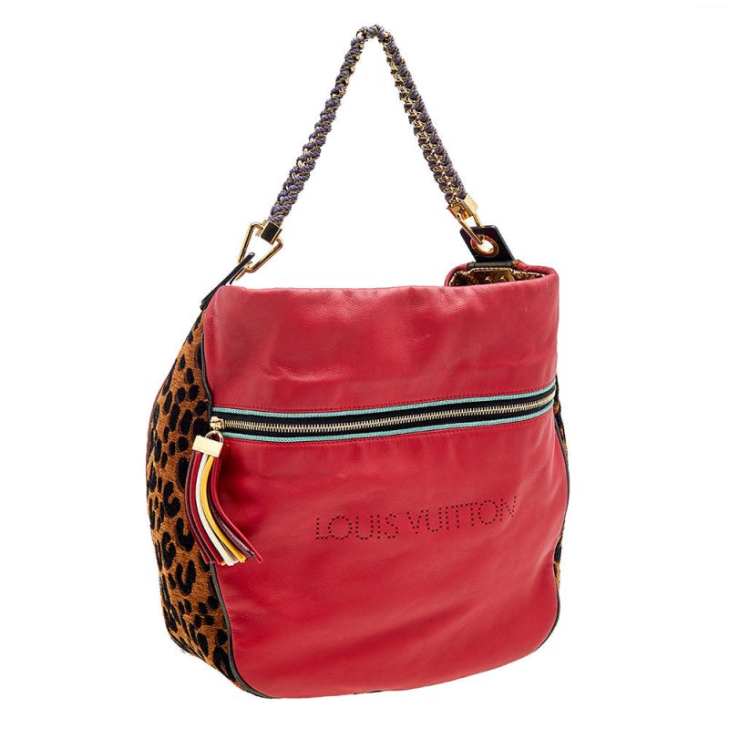 Louis Vuitton Leather And Jacquard Limited Edition Safari Flight Bag - Image 3